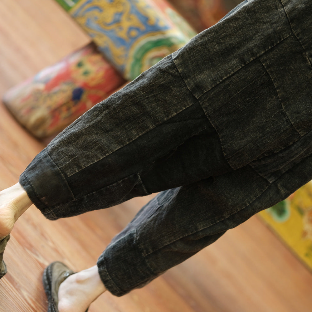 Pantalon de printemps patchwork vintage