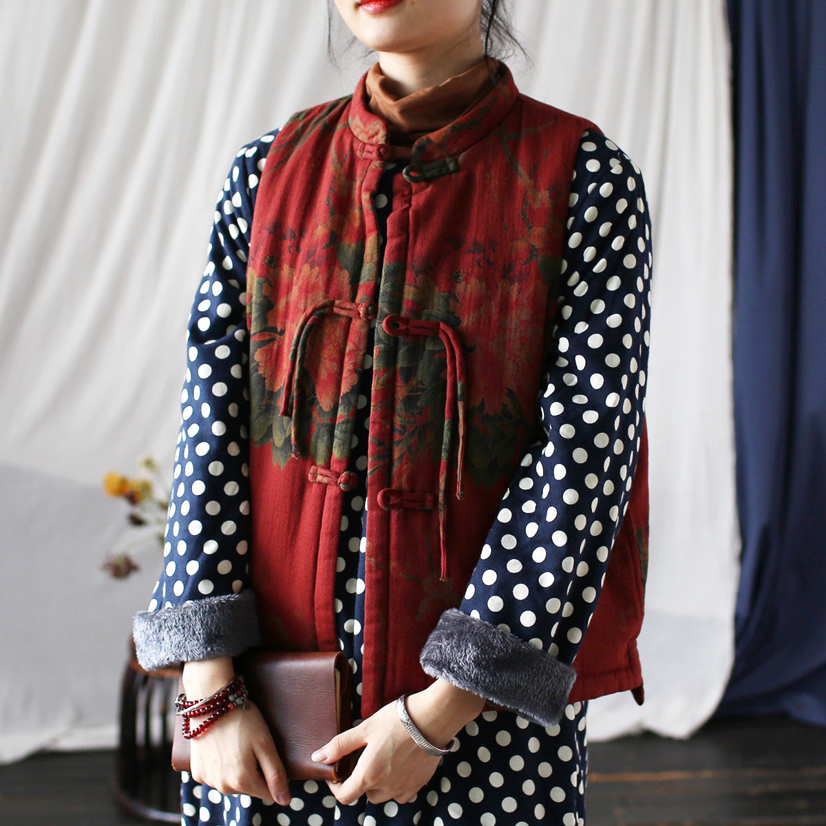 Gilet écarlate vintage
