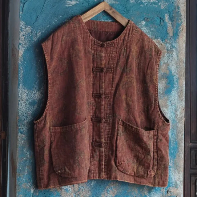 Gilet fleuri vintage