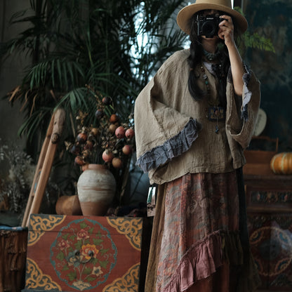 Heritage Linen Patchwork Blouse