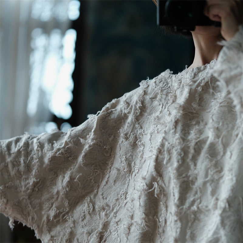 Chemisier patchwork écru