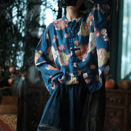 Stone Bloom Ramie Blouse