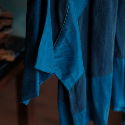 Indigo Path Patchwork Cotton Tunic