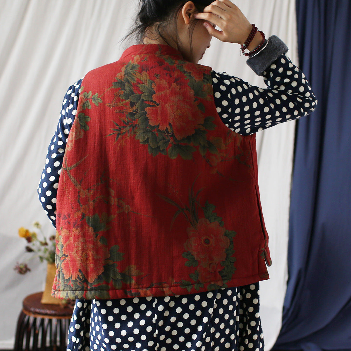 Gilet écarlate vintage