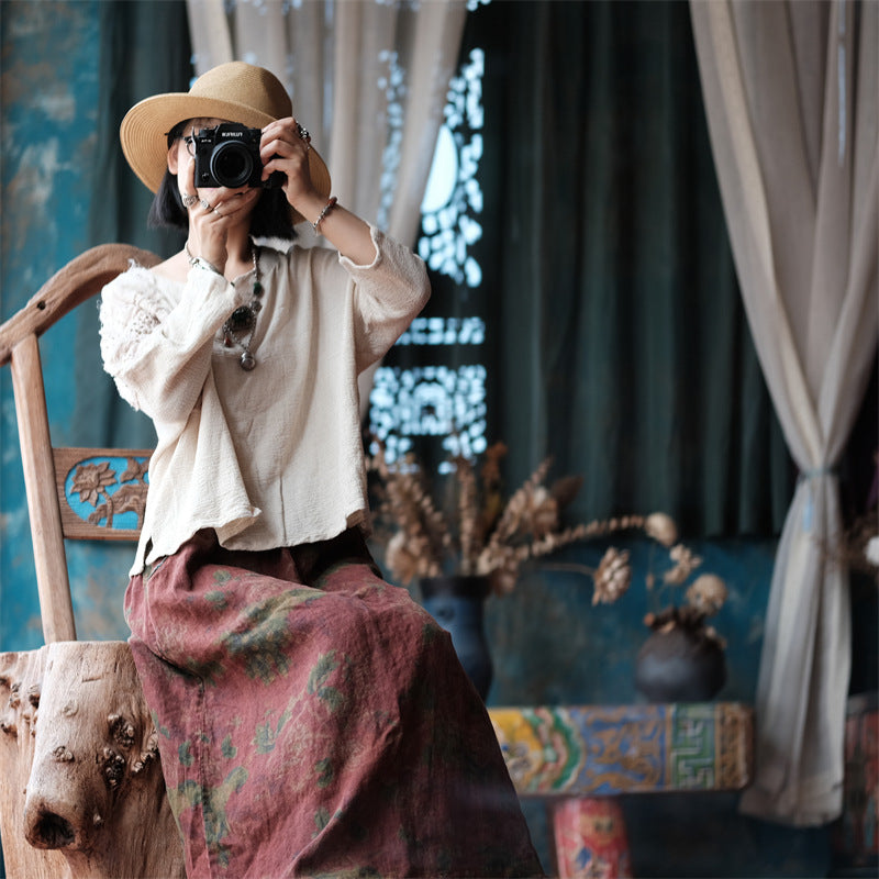 Jupe en lin Vintage Breeze