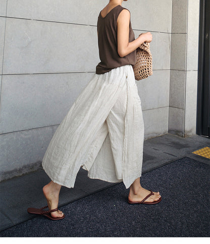 Jupe-pantalon en lin de Kyoto