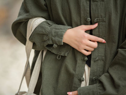 Veste en lin oversize Nature