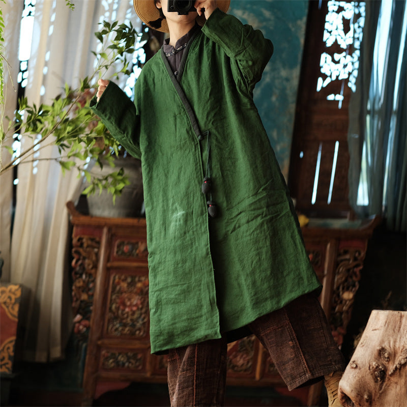 Veste vintage en lin avec accessoires de cravate en tissu