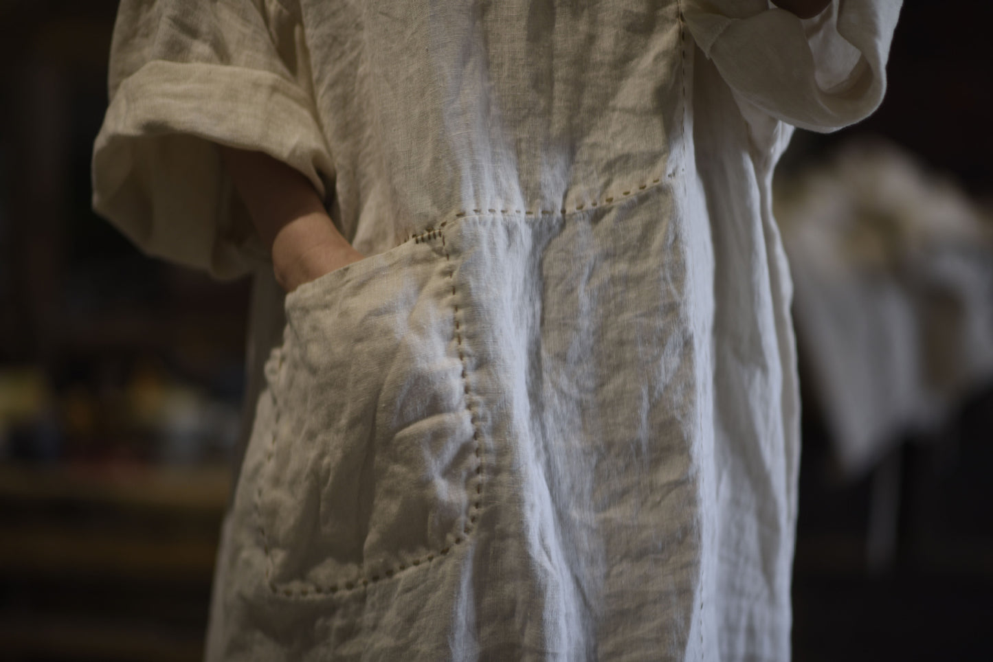 Tunique surdimensionnée en rami lavé