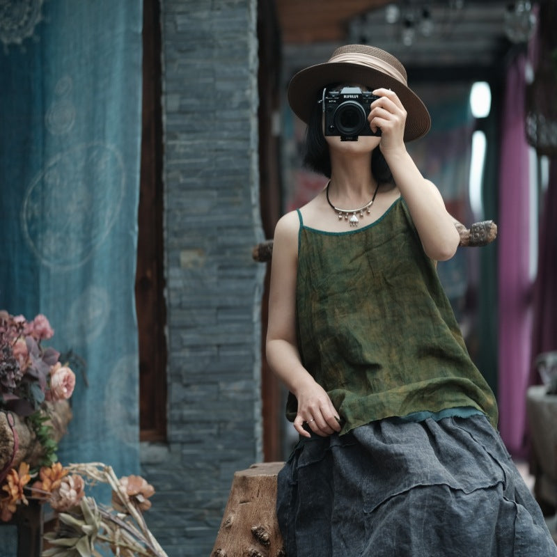 Chemisier à bretelles Vintage Bloom