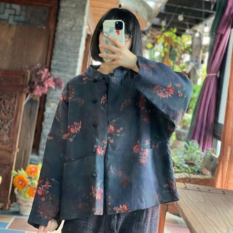 Veste en lin vintage Bloom