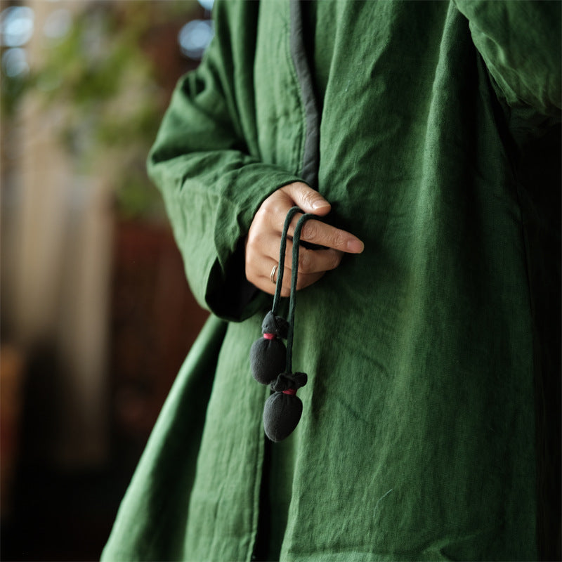 Veste vintage en lin avec accessoires de cravate en tissu