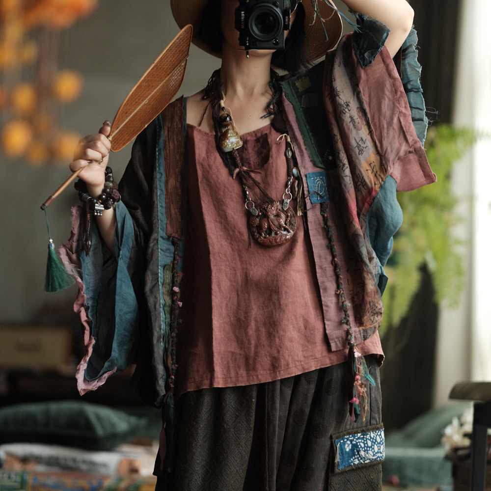 Boho Patchwork Ramie Jacket