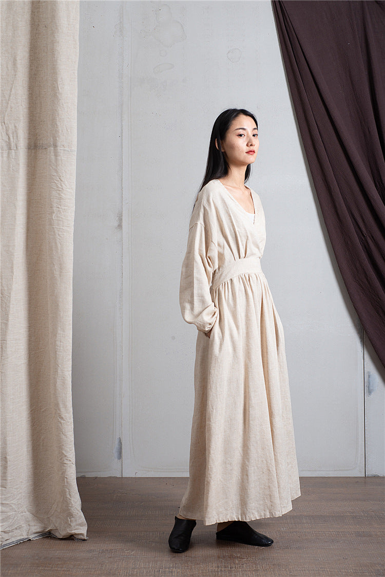 Robe midi en lin Zen
