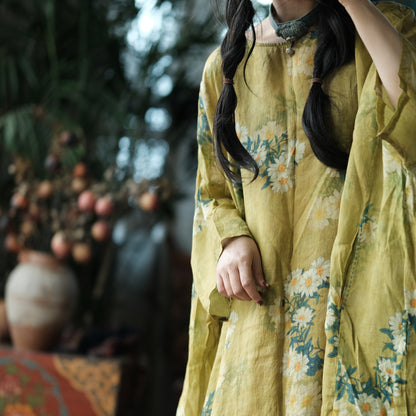 Wild Daisy Ramie Midi Dress