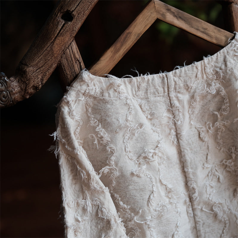 Chemisier patchwork écru