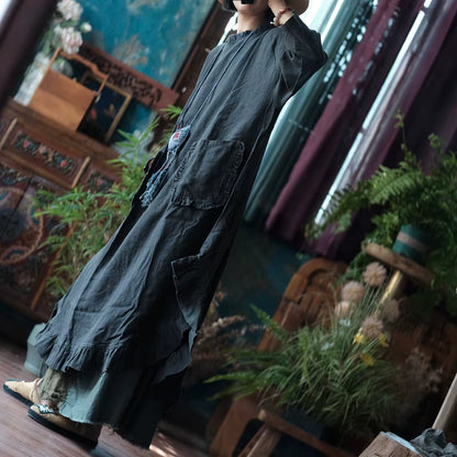 Meadow Patchwork Linen Dress