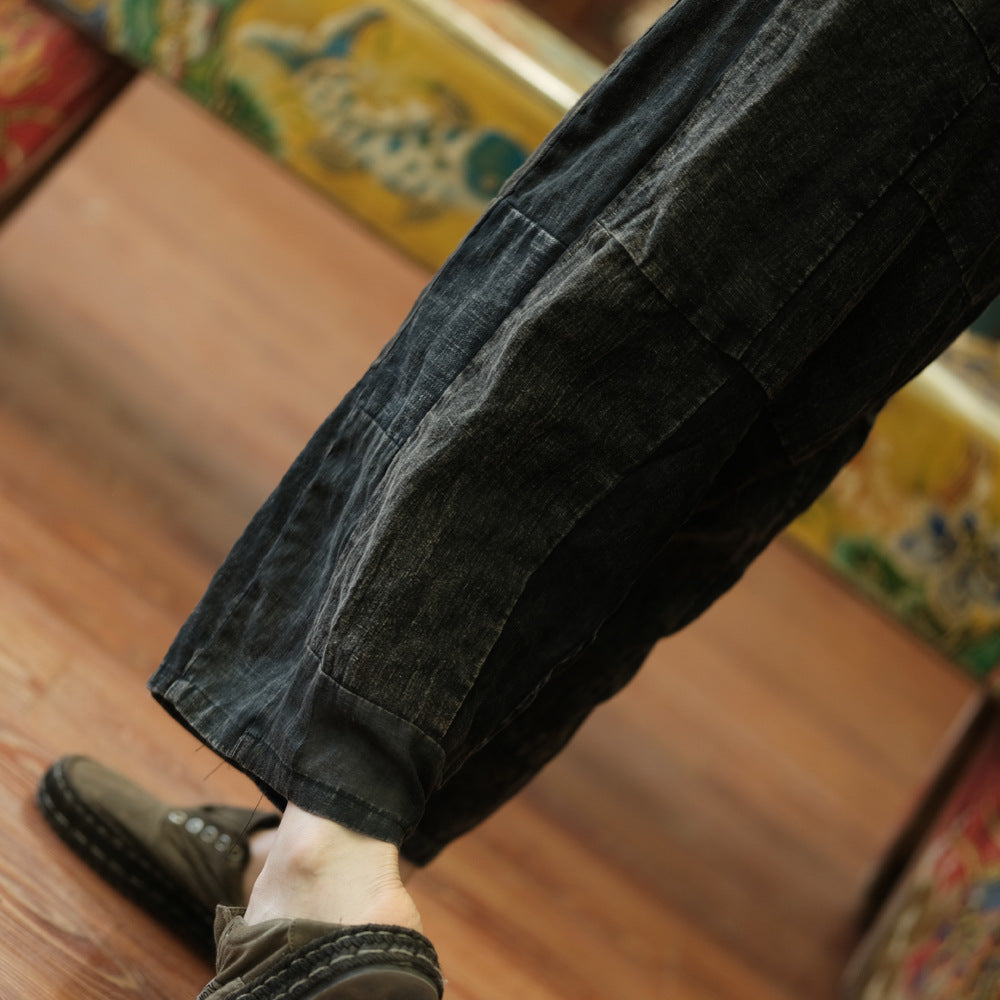 Pantalon de printemps patchwork vintage