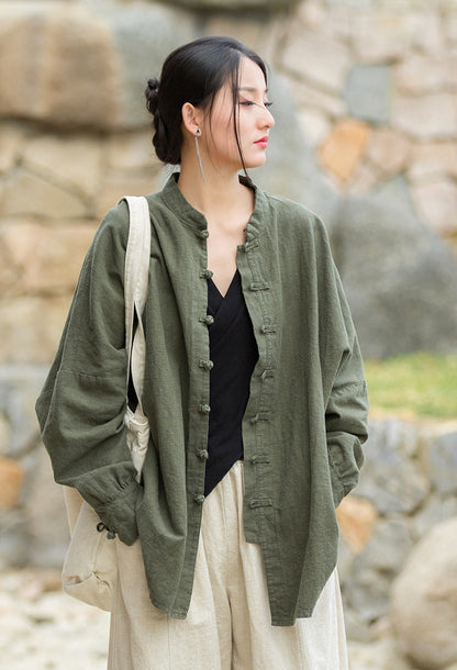 Veste en lin oversize Nature