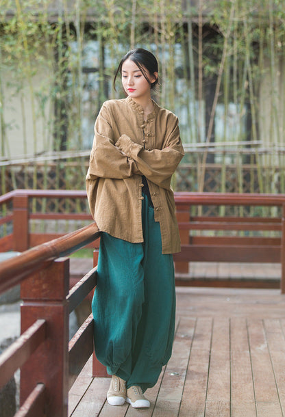 Veste en lin oversize Nature