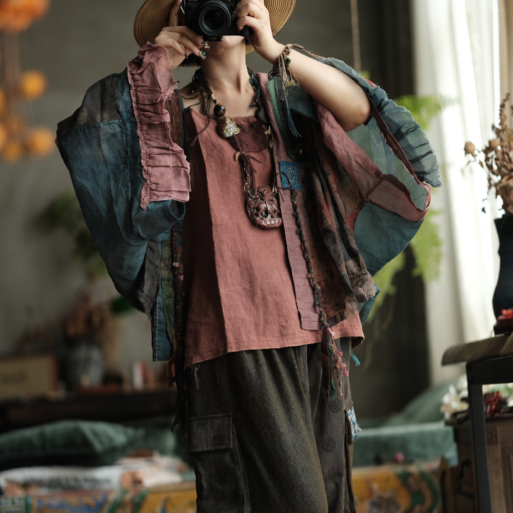 Boho Patchwork Ramie Jacket