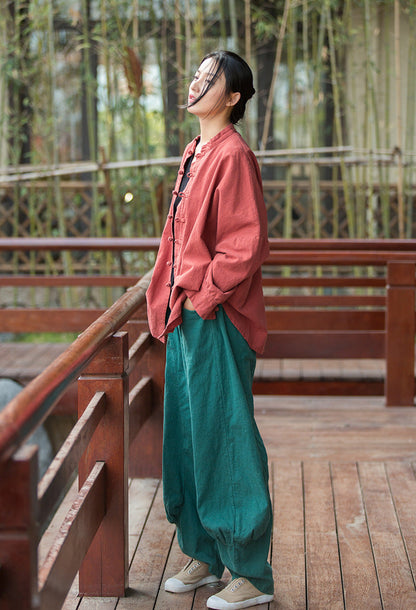 Veste en lin oversize Nature