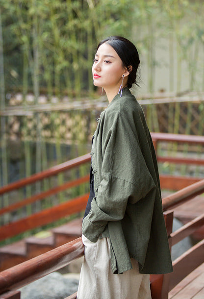 Veste en lin oversize Nature