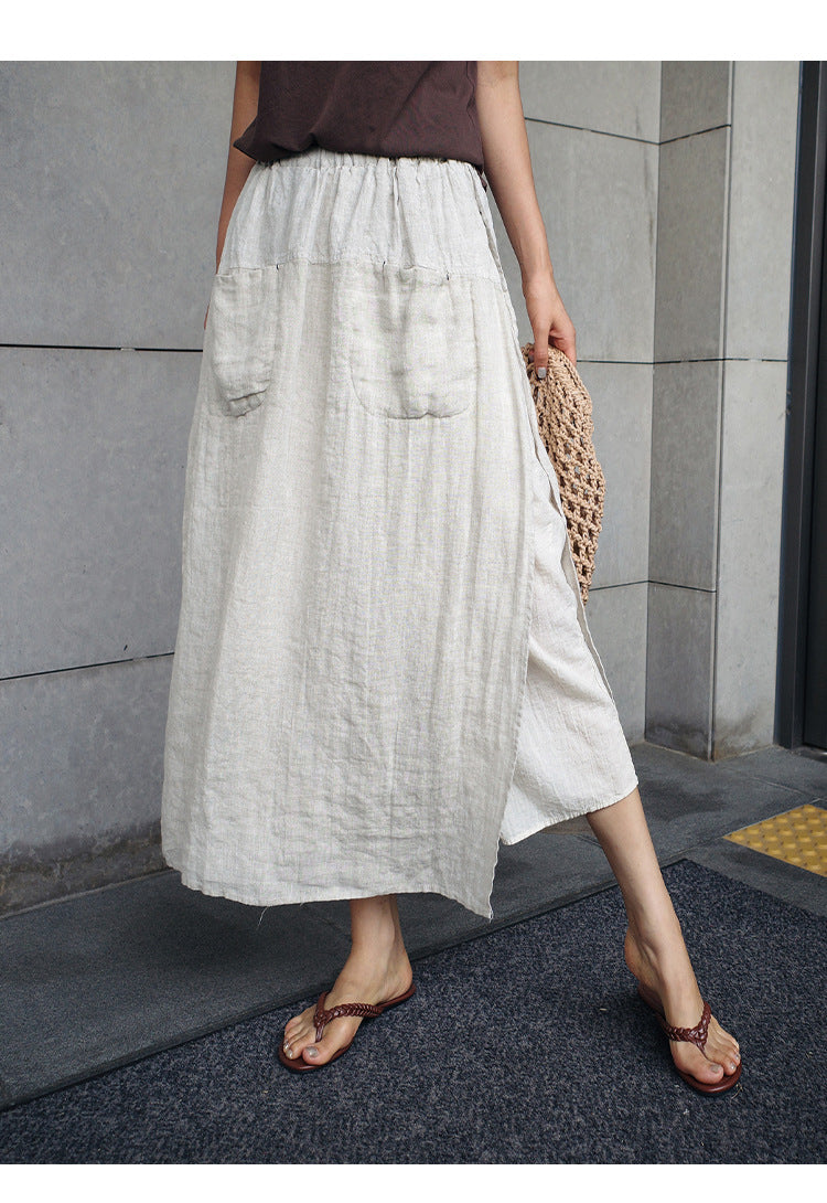 Jupe-pantalon en lin de Kyoto