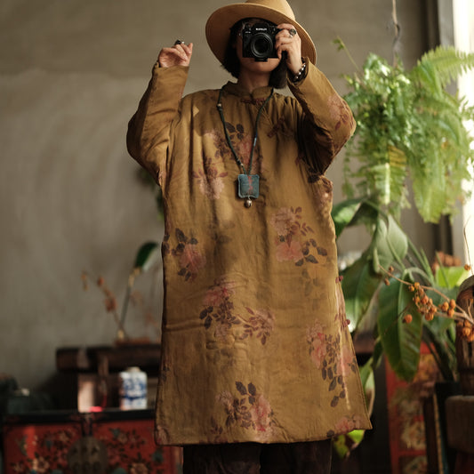 Robe-tunique boutonnée vintage Bloom