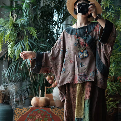 Dust Rose Batwing Cotton Top