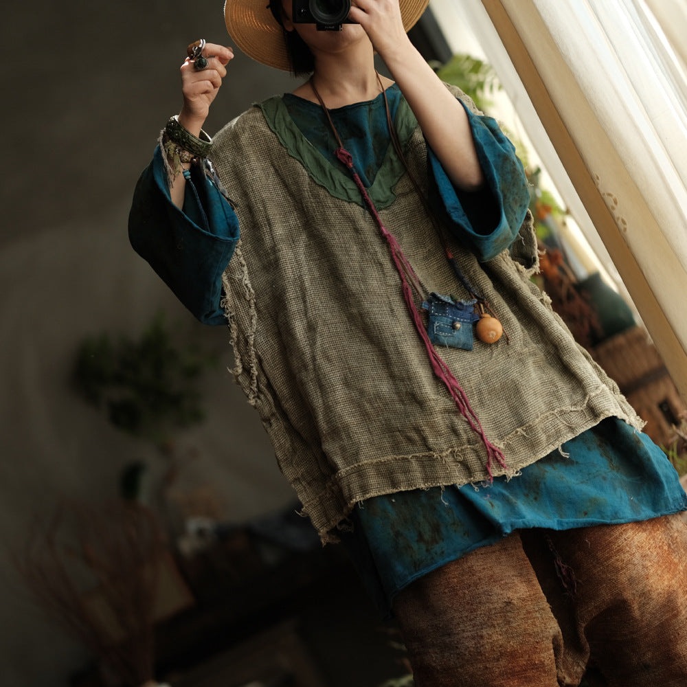 Artisan Linen Layered Top