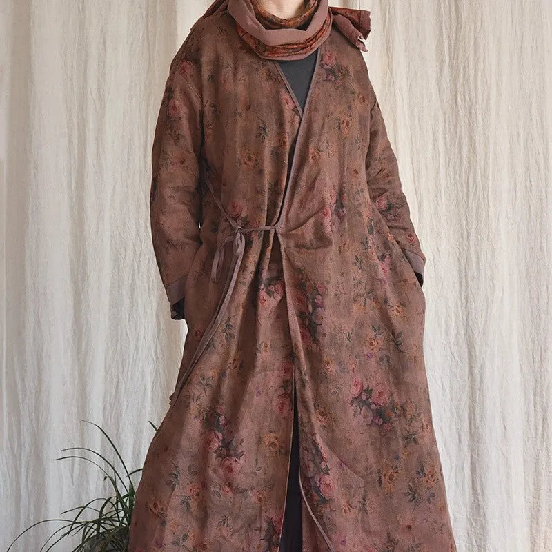 Robe kimono bohème fleurie