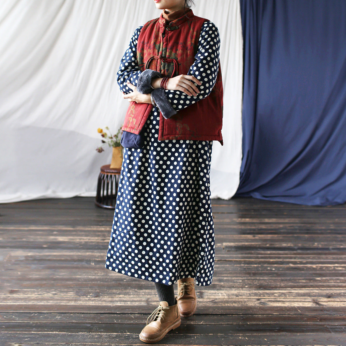 Gilet écarlate vintage