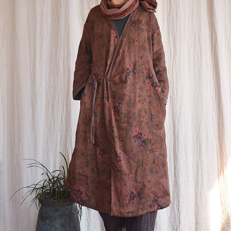 Robe kimono bohème fleurie