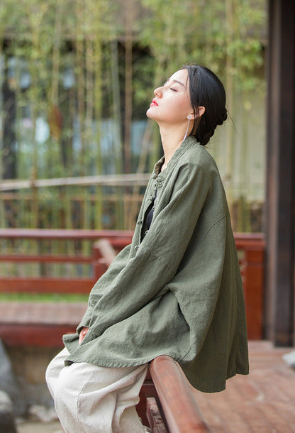Veste en lin oversize Nature