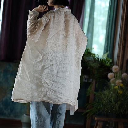 Chemise vintage surdimensionnée en lin