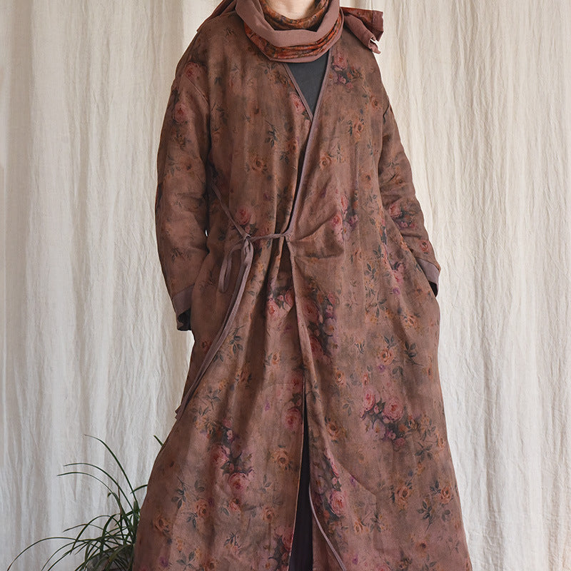Robe kimono bohème fleurie