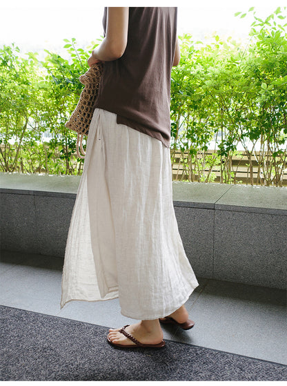 Jupe-pantalon en lin de Kyoto