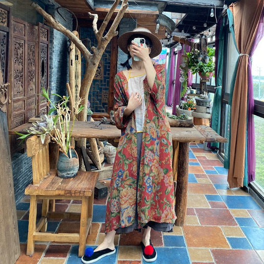 Kimono fleuri vintage