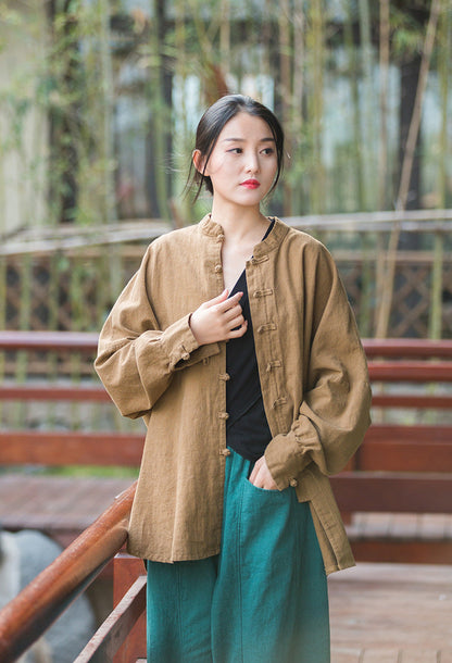 Veste en lin oversize Nature