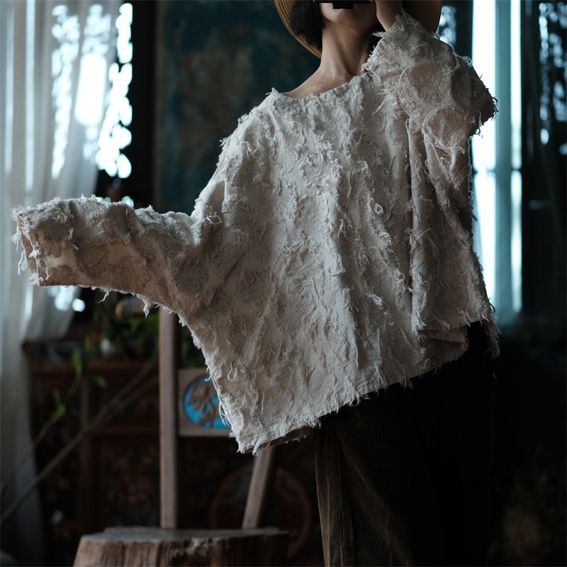 Chemisier patchwork écru