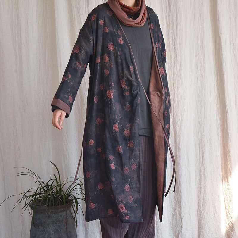 Robe kimono bohème fleurie