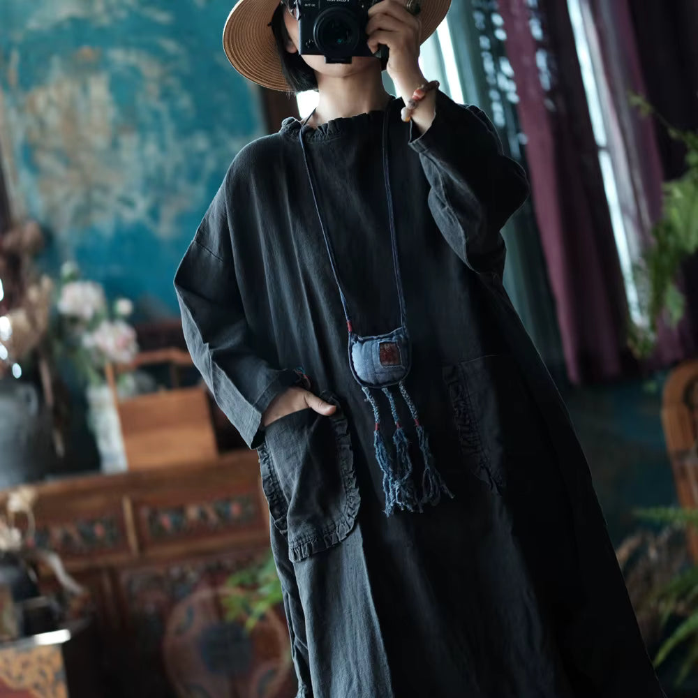 Meadow Patchwork Linen Dress