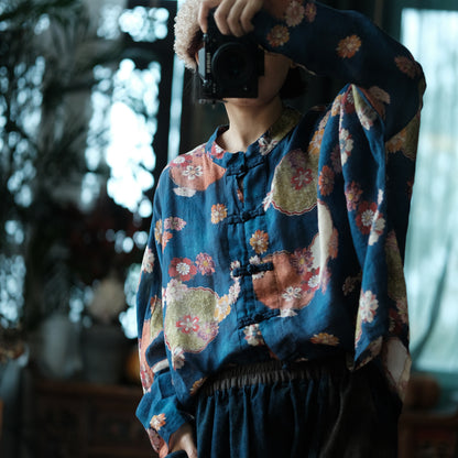 Stone Bloom Ramie Blouse