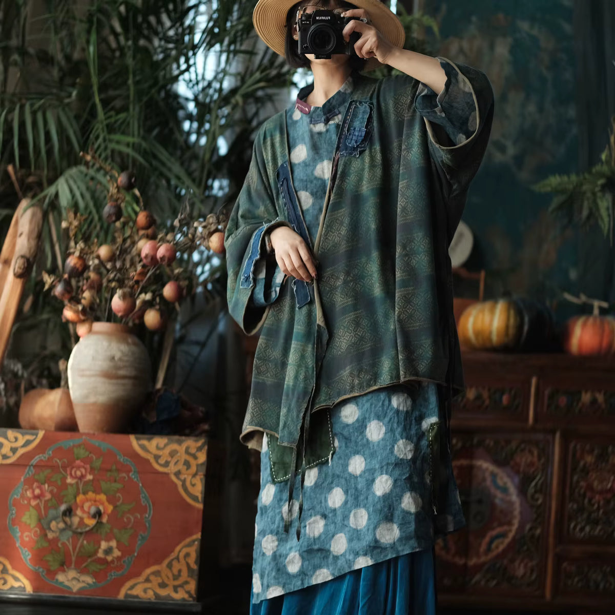 Aoi Vintage Floral Cotton Kimono
