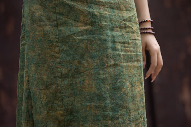 Jupe portefeuille vintage en lin