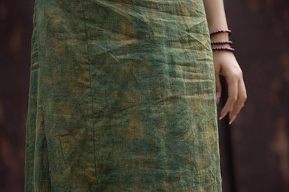 Jupe portefeuille vintage en lin