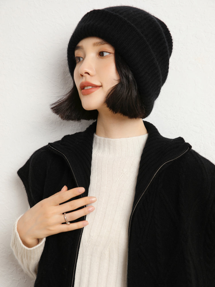 Gilet en tricot de laine et cachemire