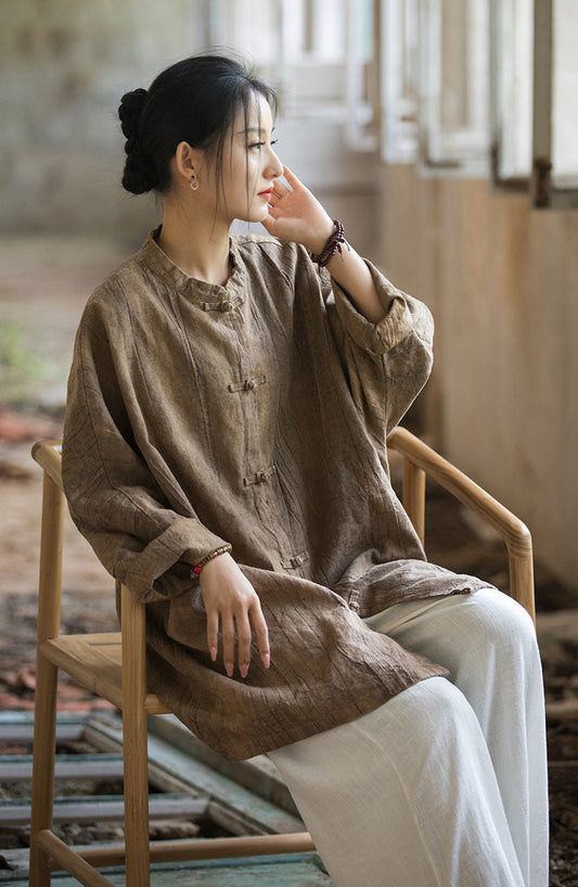 Chemise longue en lin Vintage Harmony