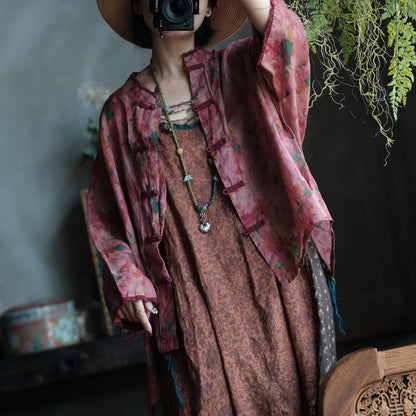 Vesper Blush Floral Linen Jacket